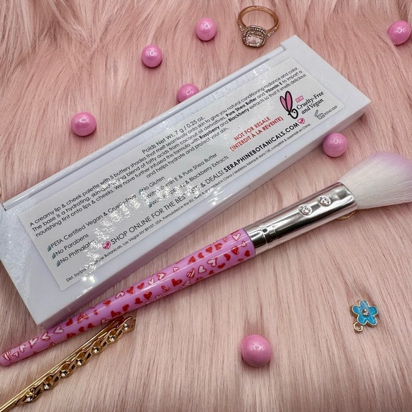 Seraphine botanicals Cream Lip & Cheek Palette with SLMISSGLAM Brush NEW - Picture 3 of 11